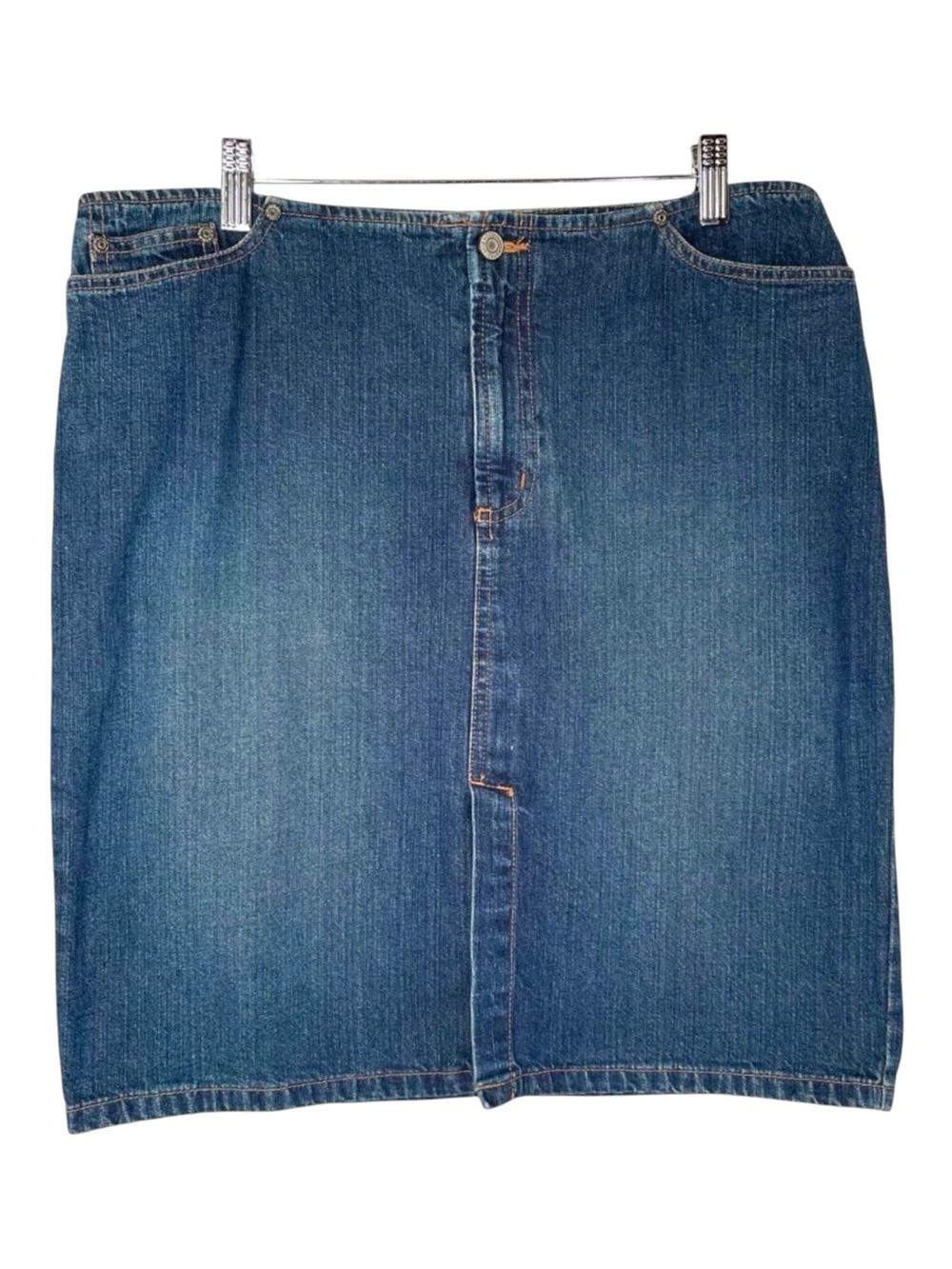 Blue Jean Skirt Zipper Front - Picture 11 of 12